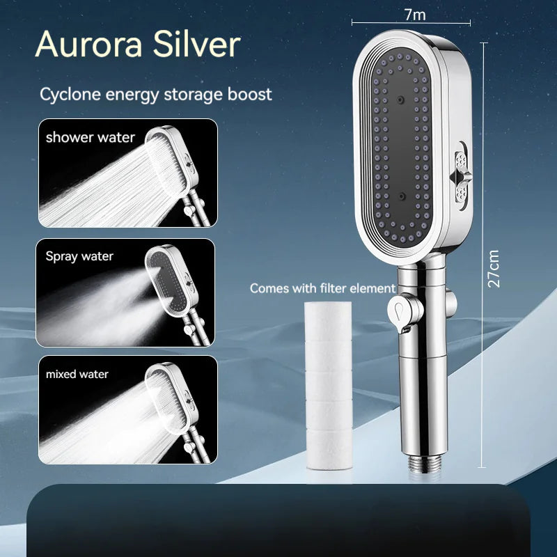 AquaePura Handheld Pressurized Filtered Showerhead Set