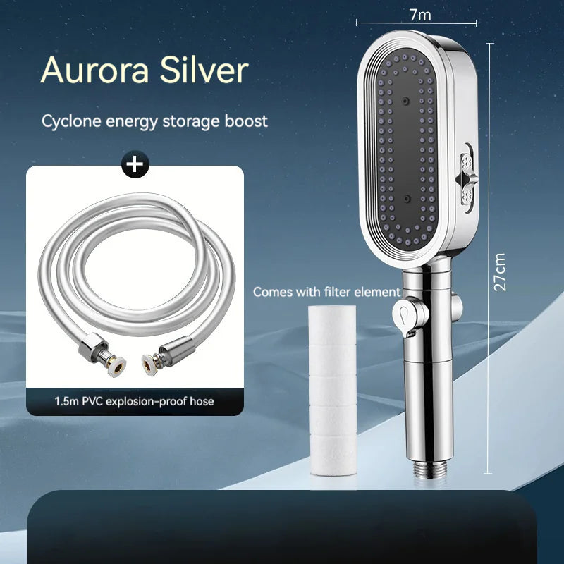 AquaePura Handheld Pressurized Filtered Showerhead Set